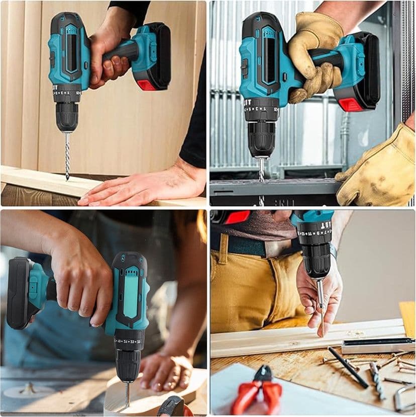 KIT DA 100 PEZZI COMPLETO DI ATTREZZI CON TRAPANO AVVITATORE A BATTERIA VALIGIETTA - 5