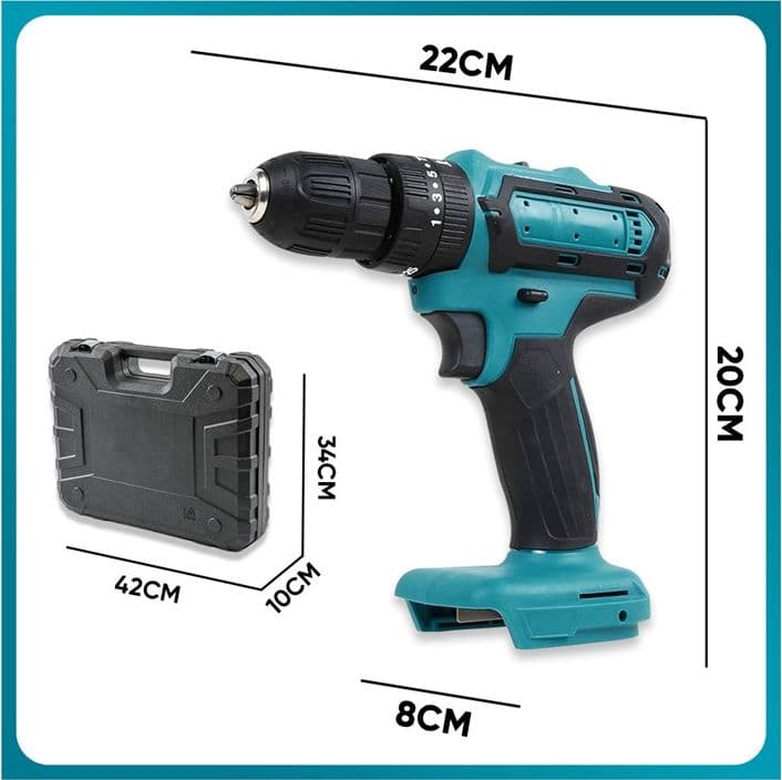 KIT DA 100 PEZZI COMPLETO DI ATTREZZI CON TRAPANO AVVITATORE A BATTERIA VALIGIETTA - 10