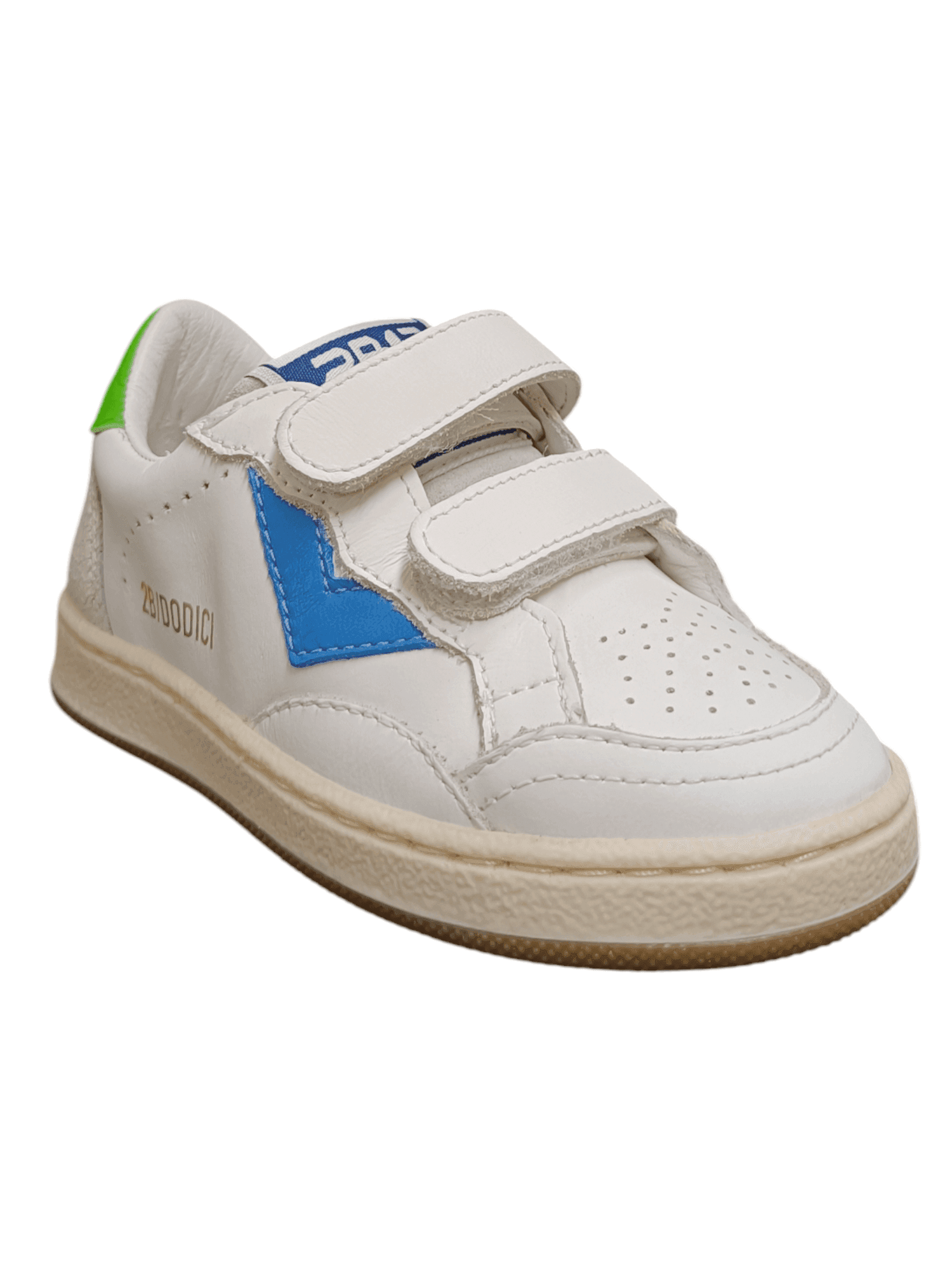 Scarpe sneakers Bambini e ragazzi 2B12 BABYMINI PLAY  bianco-celeste-verde velcro in Sneaker casual Scarpetteria Gica - Trani, commercioVirtuoso.it