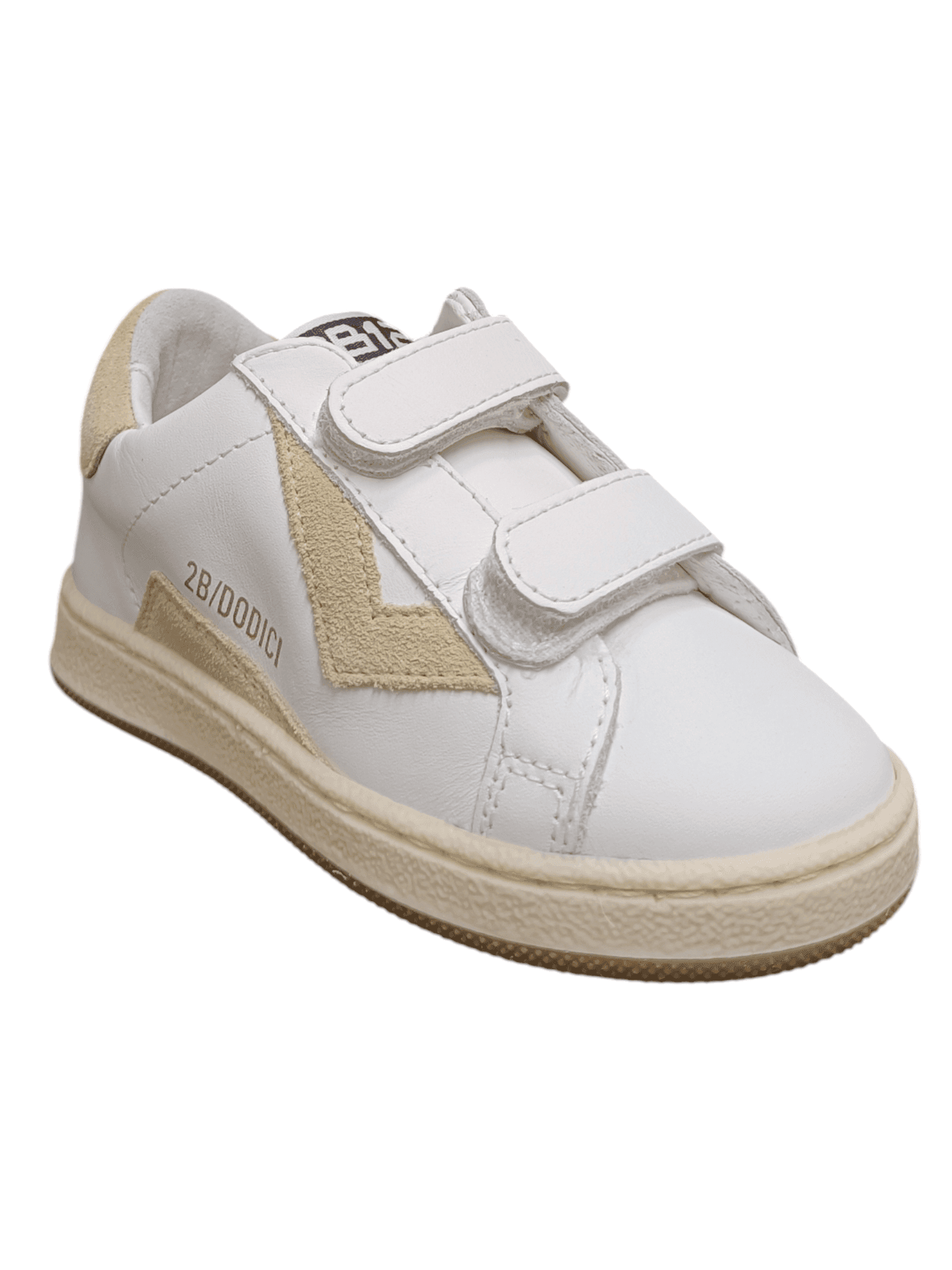 Scarpe sneakers Bambini e ragazzi 2B12 BABYMINI SUPRIME  bianco-beige velcro in Ballerine Scarpetteria Gica - Trani, commercioVirtuoso.it