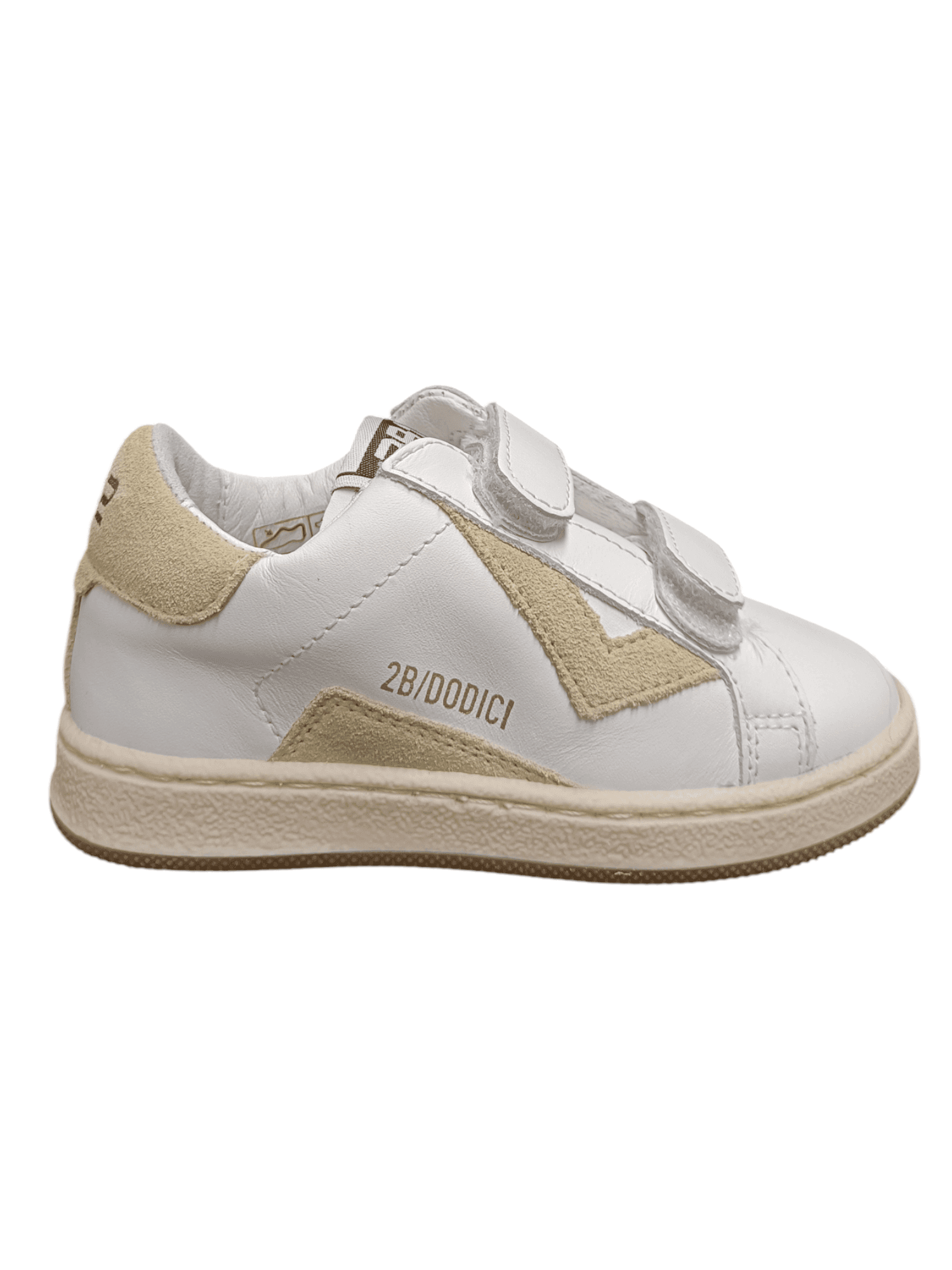 Scarpe sneakers Bambini e ragazzi 2B12 BABYMINI SUPRIME  bianco-beige velcro in Ballerine Scarpetteria Gica - Trani, commercioVirtuoso.it