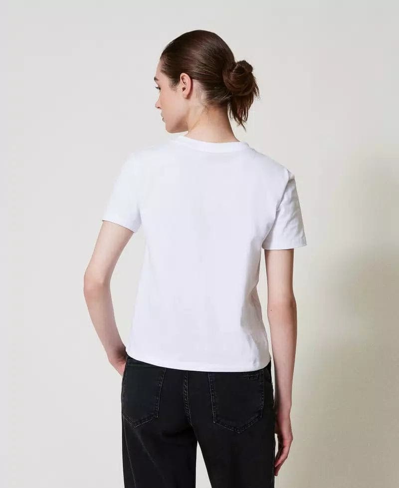 Twinset T-shirt donna con Oval T ricamato 251TP2072 in Twin set Broadway Red - Barletta, commercioVirtuoso.it