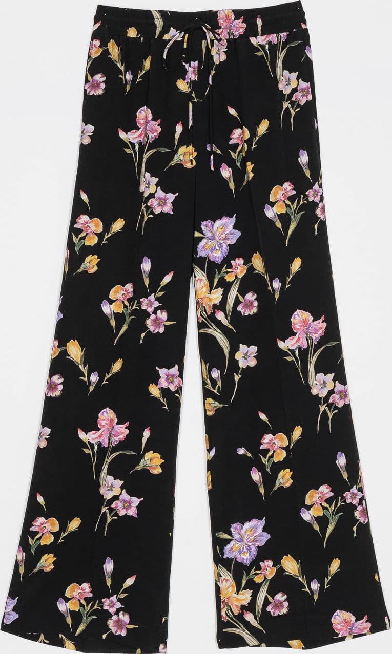 Twinset Pantalone donna in crêpe de Chine a fiori con elastico 251TP2776 in Pantaloni Broadway Red - Barletta, commercioVirtuoso.it