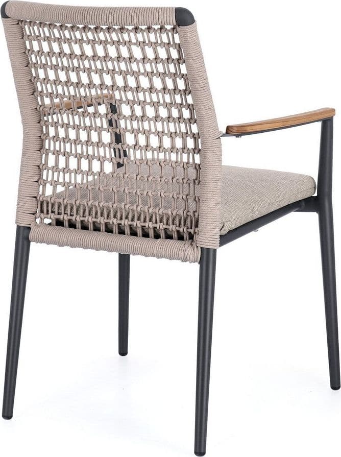 Sedia "Maddox" struttura in alluminio con braccioli per interni ed esterni in Sedie Decor Space - Altamura, commercioVirtuoso.it