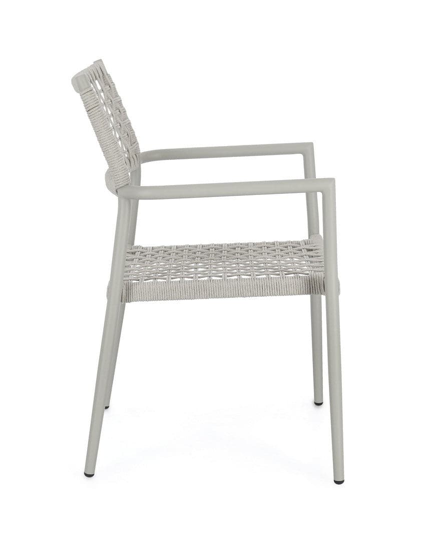 Sedia "Caleta" struttura in alluminio con braccioli per interni ed esterni in Sedie Decor Space - Altamura, commercioVirtuoso.it