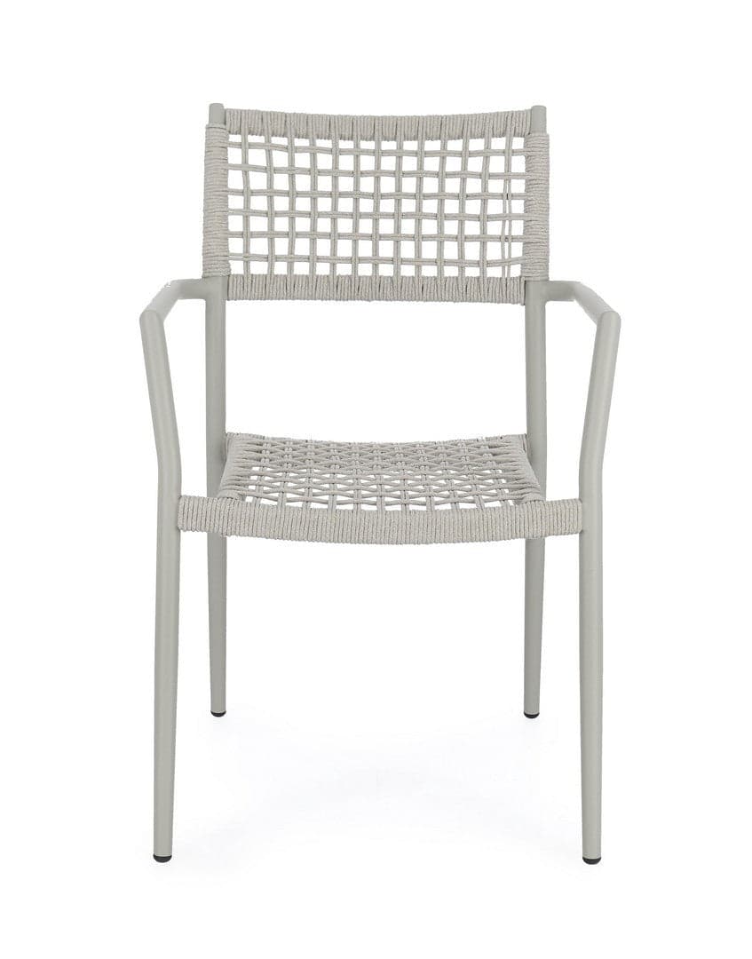 Sedia "Caleta" struttura in alluminio con braccioli per interni ed esterni in Sedie Decor Space - Altamura, commercioVirtuoso.it