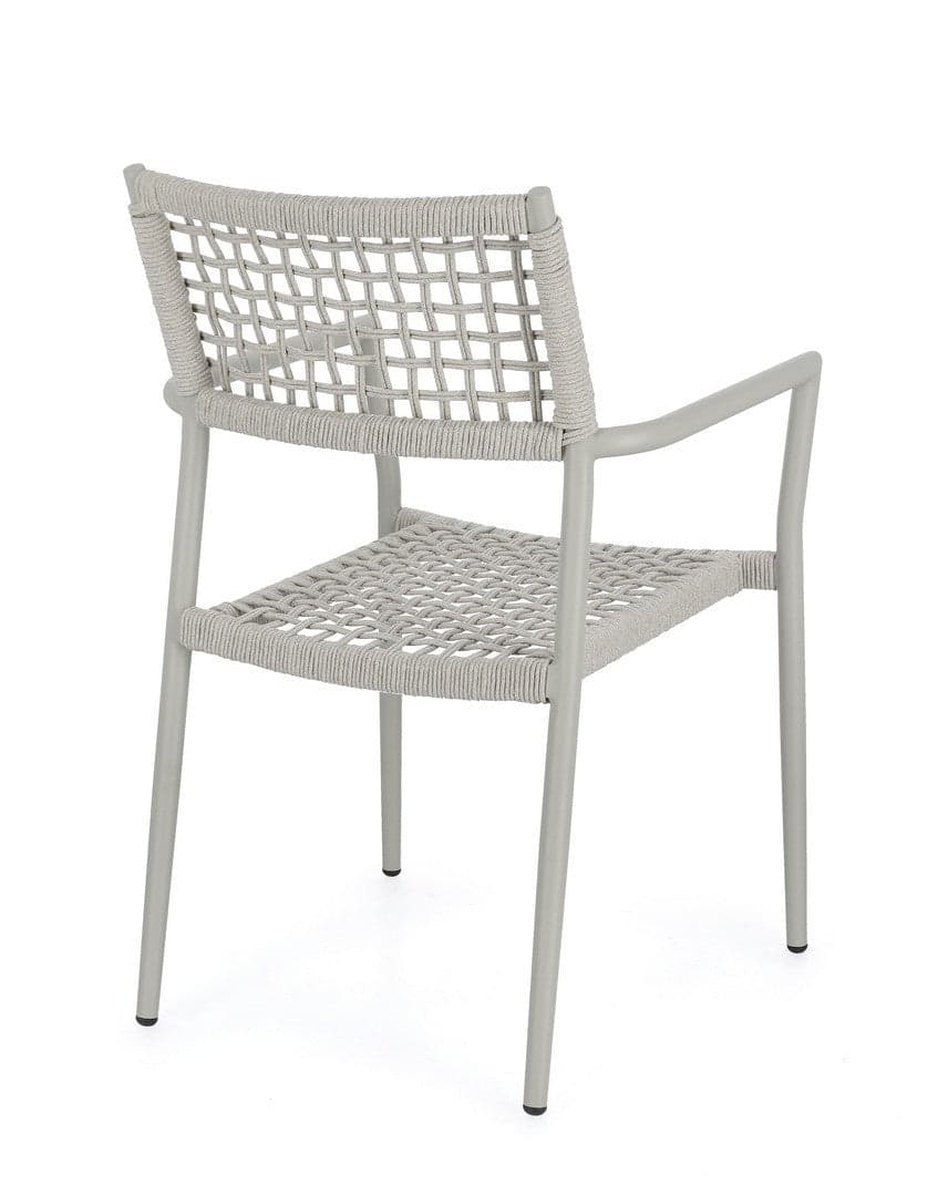 Sedia "Caleta" struttura in alluminio con braccioli per interni ed esterni in Sedie Decor Space - Altamura, commercioVirtuoso.it