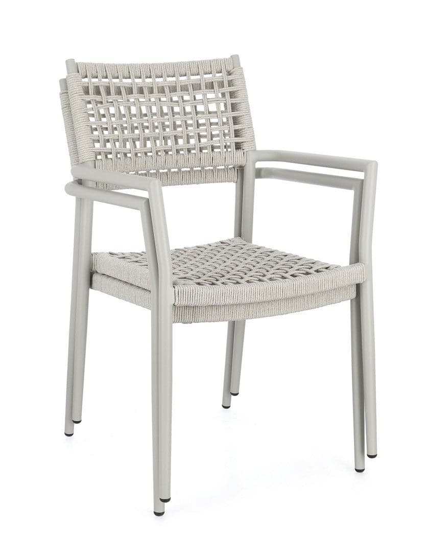 Sedia "Caleta" struttura in alluminio con braccioli per interni ed esterni in Sedie Decor Space - Altamura, commercioVirtuoso.it
