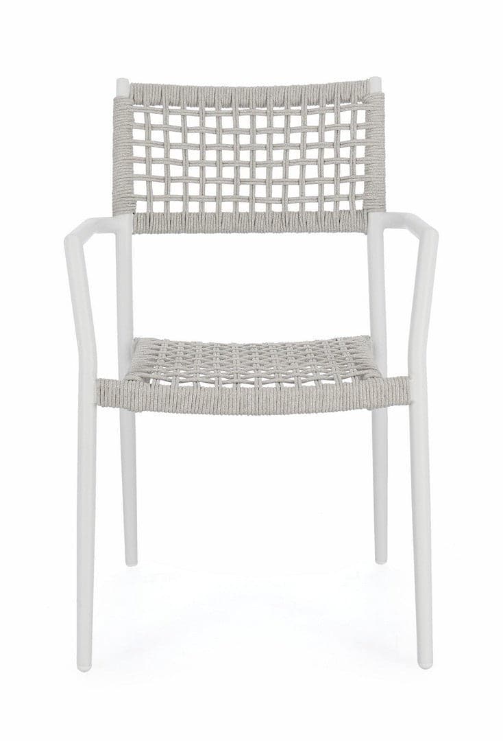 Sedia "Caleta" struttura in alluminio con braccioli per interni ed esterni in Sedie Decor Space - Altamura, commercioVirtuoso.it