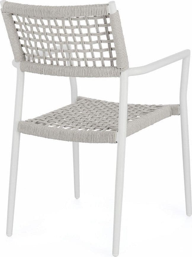 Sedia "Caleta" struttura in alluminio con braccioli per interni ed esterni in Sedie Decor Space - Altamura, commercioVirtuoso.it