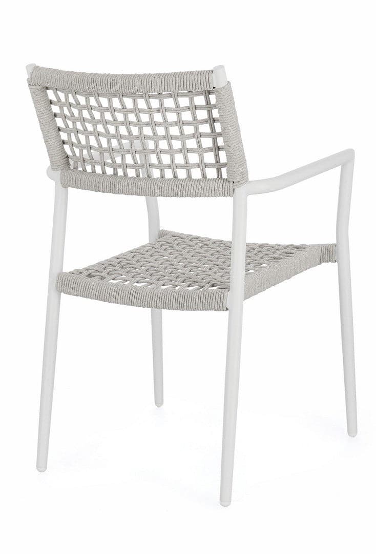 Sedia "Caleta" struttura in alluminio con braccioli per interni ed esterni in Sedie Decor Space - Altamura, commercioVirtuoso.it