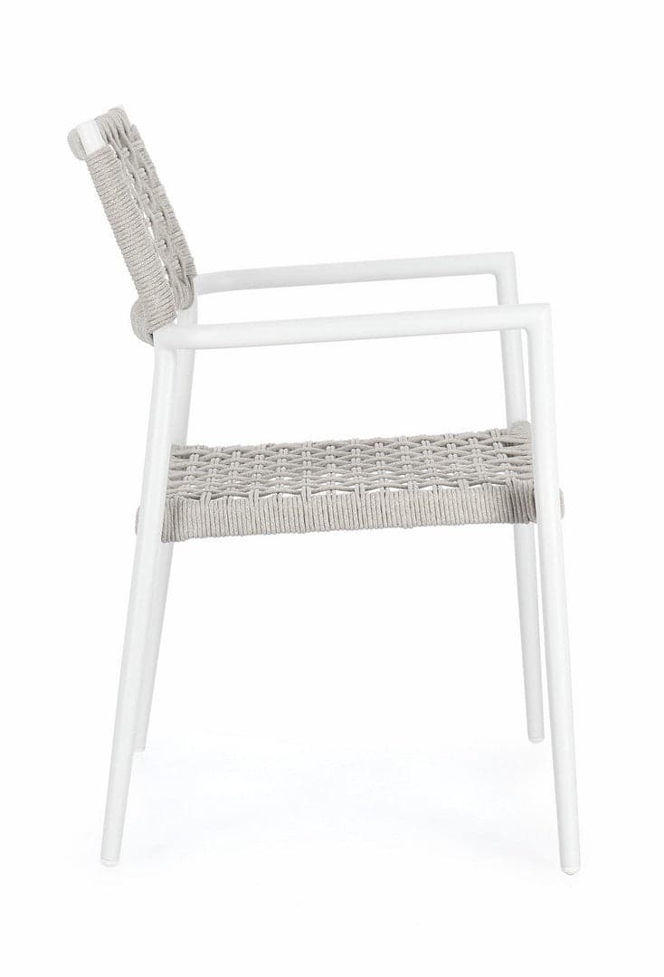 Sedia "Caleta" struttura in alluminio con braccioli per interni ed esterni in Sedie Decor Space - Altamura, commercioVirtuoso.it