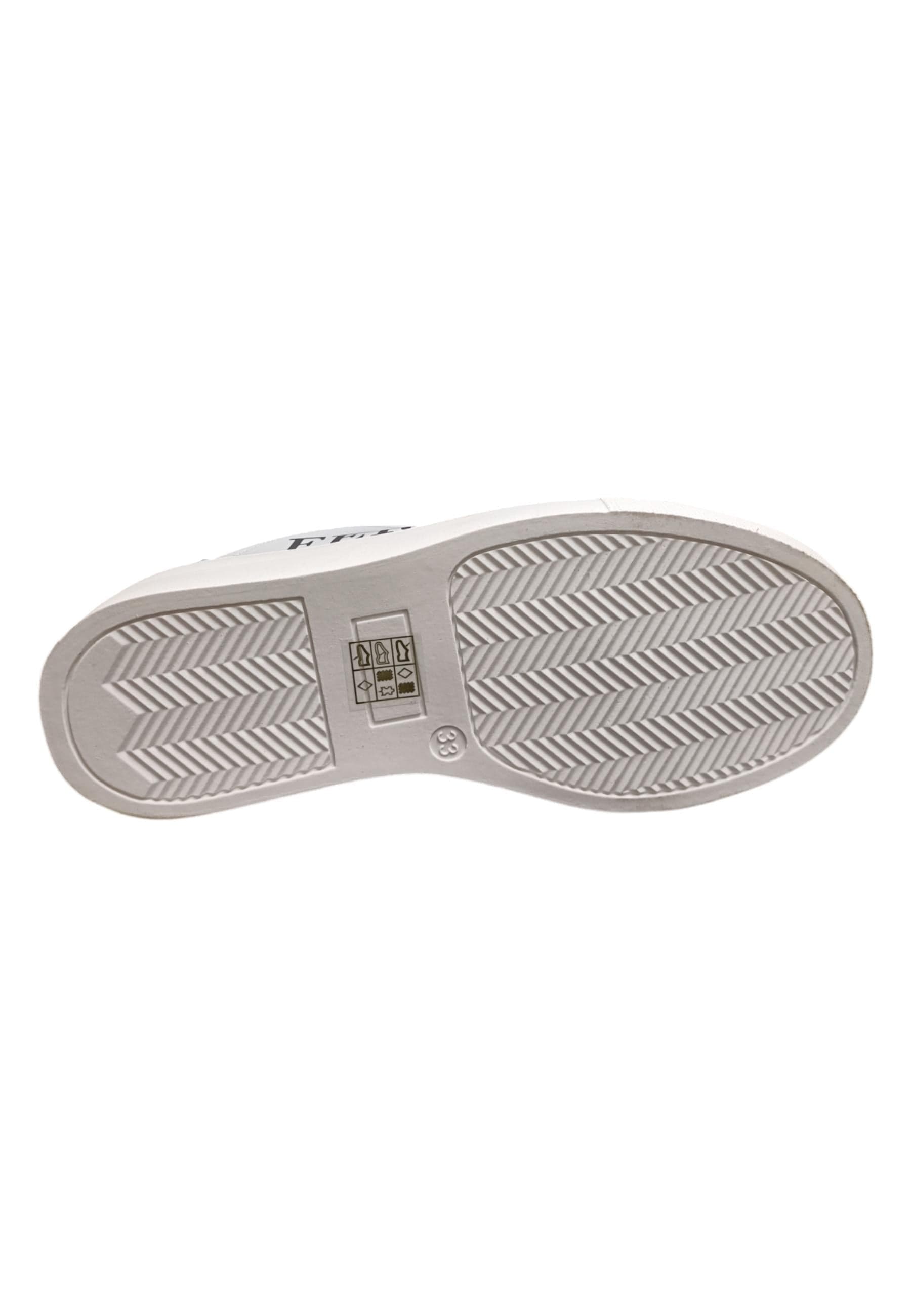 Scarpe sneakers Bambine e ragazze ferrè krug  bianco laccio e zip laterale - 5