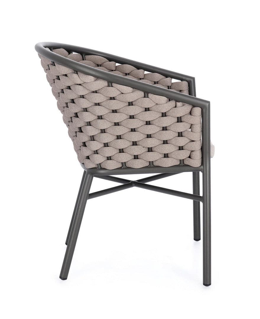 Sedia "Margalida" struttura in alluminio con braccioli per interni ed esterni in Sedie Decor Space - Altamura, commercioVirtuoso.it