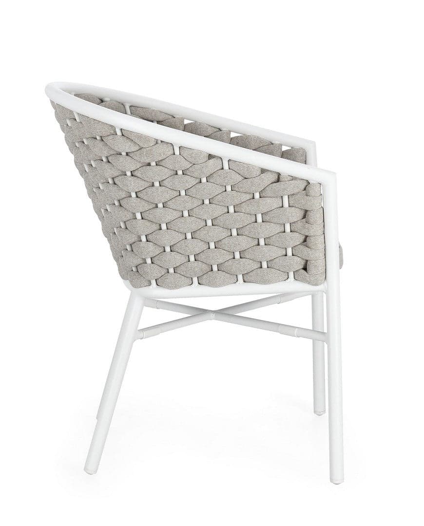 Sedia "Margalida" struttura in alluminio con braccioli per interni ed esterni in Sedie Decor Space - Altamura, commercioVirtuoso.it