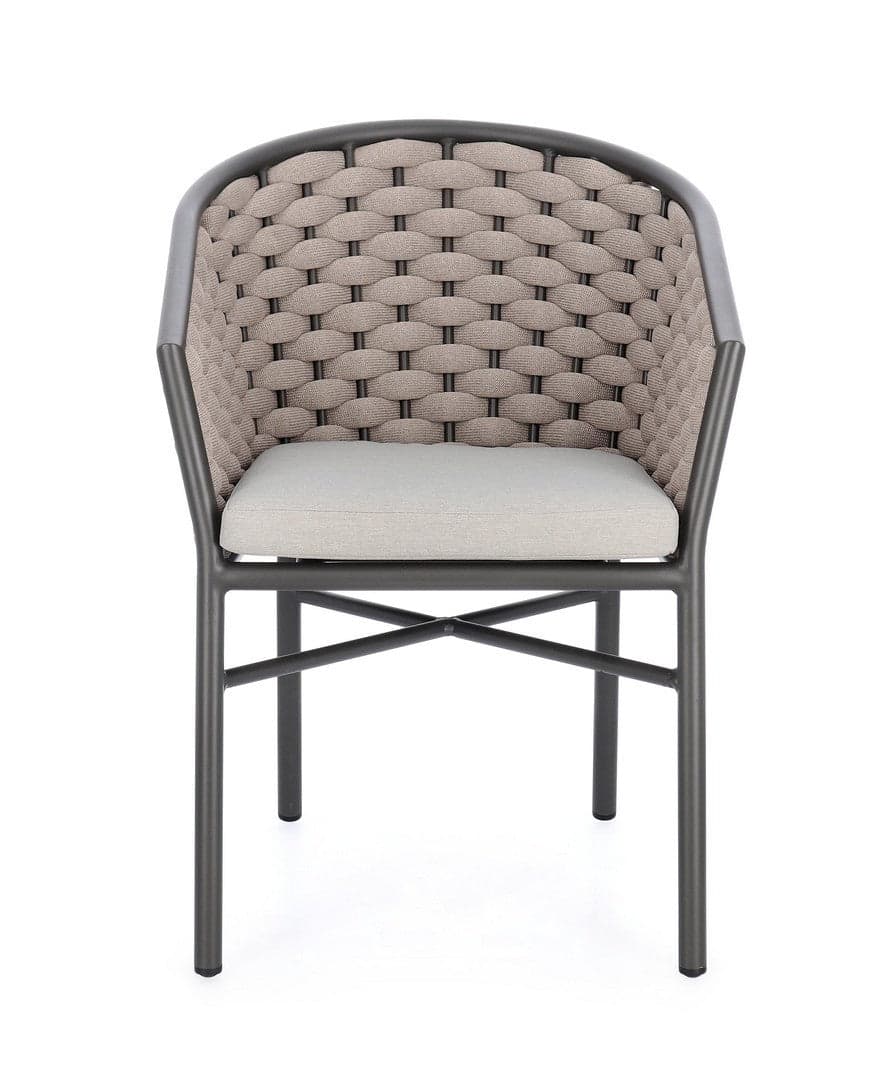 Sedia "Margalida" struttura in alluminio con braccioli per interni ed esterni in Sedie Decor Space - Altamura, commercioVirtuoso.it