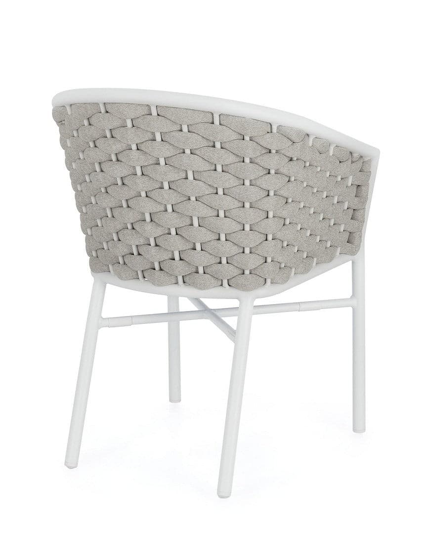 Sedia "Margalida" struttura in alluminio con braccioli per interni ed esterni in Sedie Decor Space - Altamura, commercioVirtuoso.it