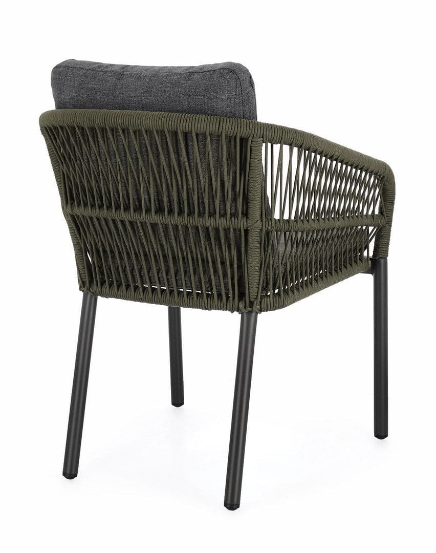 Sedia "Galdana" struttura in alluminio con braccioli per interni ed esterni in Sedie Decor Space - Altamura, commercioVirtuoso.it