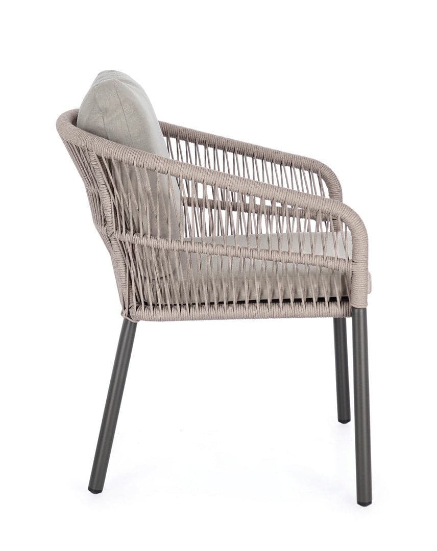 Sedia "Galdana" struttura in alluminio con braccioli per interni ed esterni in Sedie Decor Space - Altamura, commercioVirtuoso.it