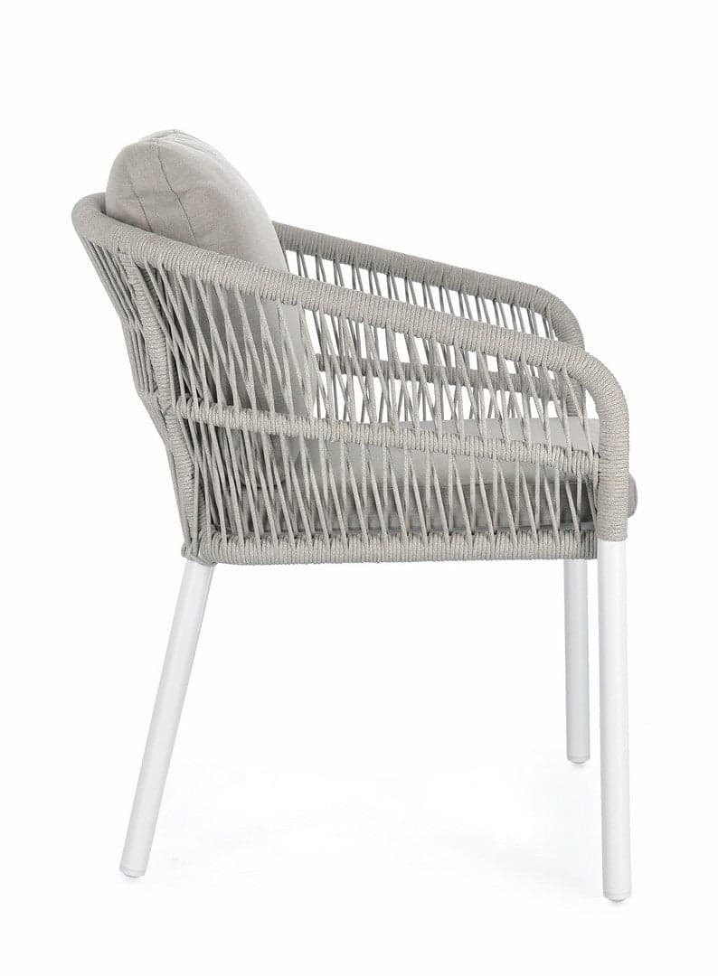 Sedia "Galdana" struttura in alluminio con braccioli per interni ed esterni in Sedie Decor Space - Altamura, commercioVirtuoso.it