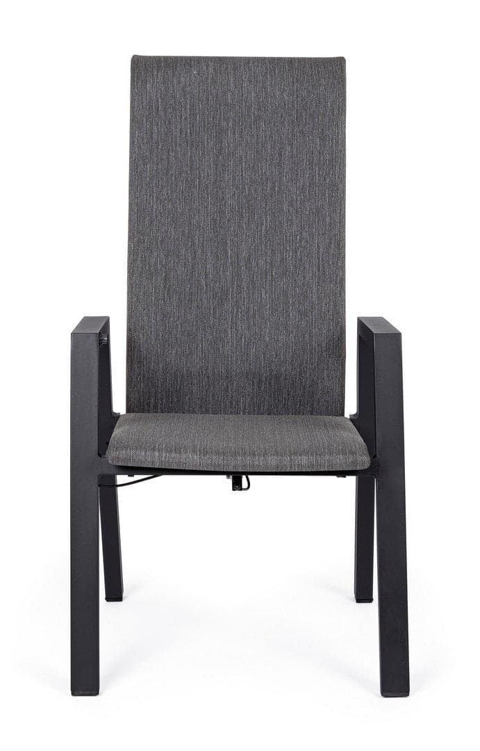 Sedia "Ethan" reclinabile struttura in alluminio con braccioli per interni ed esterni in Sedie Decor Space - Altamura, commercioVirtuoso.it