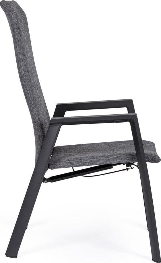 Sedia "Ethan" reclinabile struttura in alluminio con braccioli per interni ed esterni in Sedie Decor Space - Altamura, commercioVirtuoso.it