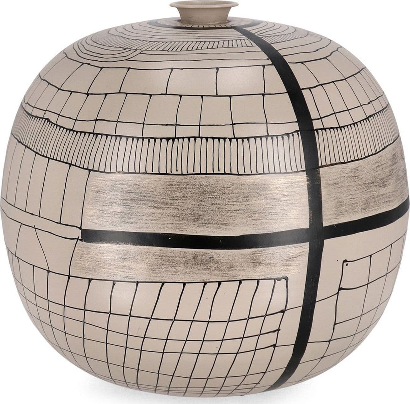 Vaso bottiglia "Siva" tondo in metallo per uso interno ed esterno in Vasi tradizionali Decor Space - Altamura, commercioVirtuoso.it