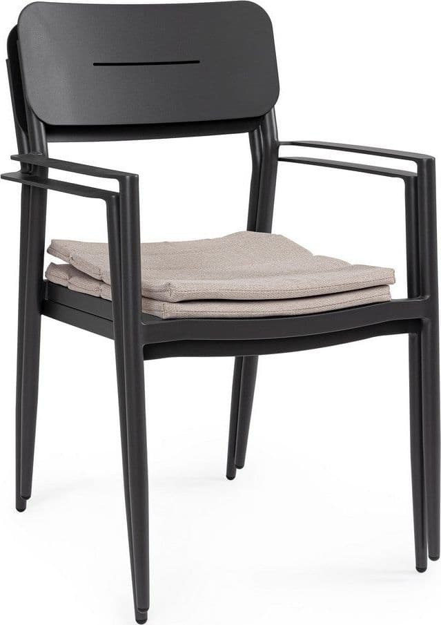 Sedia "Nebula" struttura in alluminio con cuscino seduta per interni in Sedie Decor Space - Altamura, commercioVirtuoso.it