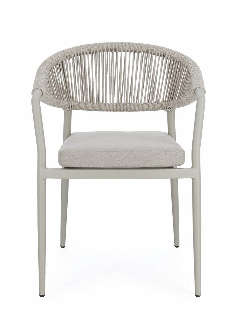 Sedia "Millor" struttura in alluminio con braccioli per interni ed esterni in Sedie Decor Space - Altamura, commercioVirtuoso.it