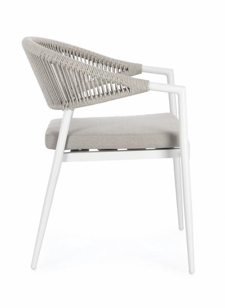 Sedia "Millor" struttura in alluminio con braccioli per interni ed esterni in Sedie Decor Space - Altamura, commercioVirtuoso.it