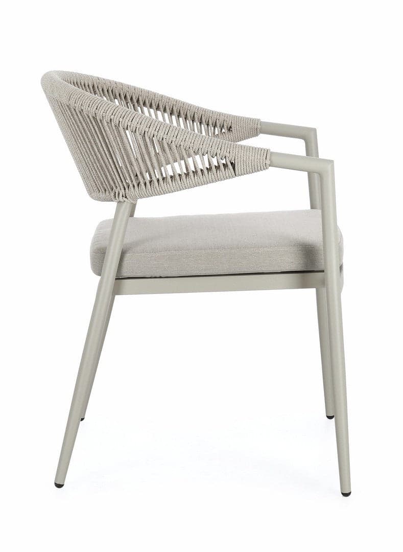 Sedia "Millor" struttura in alluminio con braccioli per interni ed esterni in Sedie Decor Space - Altamura, commercioVirtuoso.it