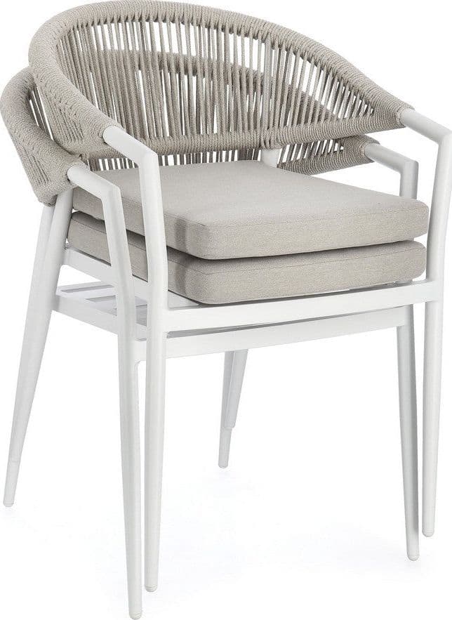 Sedia "Millor" struttura in alluminio con braccioli per interni ed esterni in Sedie Decor Space - Altamura, commercioVirtuoso.it