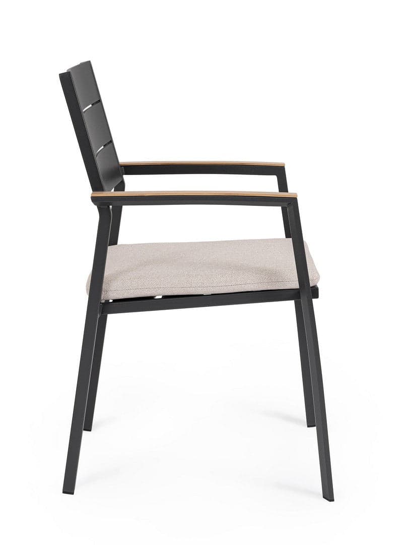 Sedia "Zelmar" struttura in alluminio con cuscino per interni ed esterni in Sedie Decor Space - Altamura, commercioVirtuoso.it