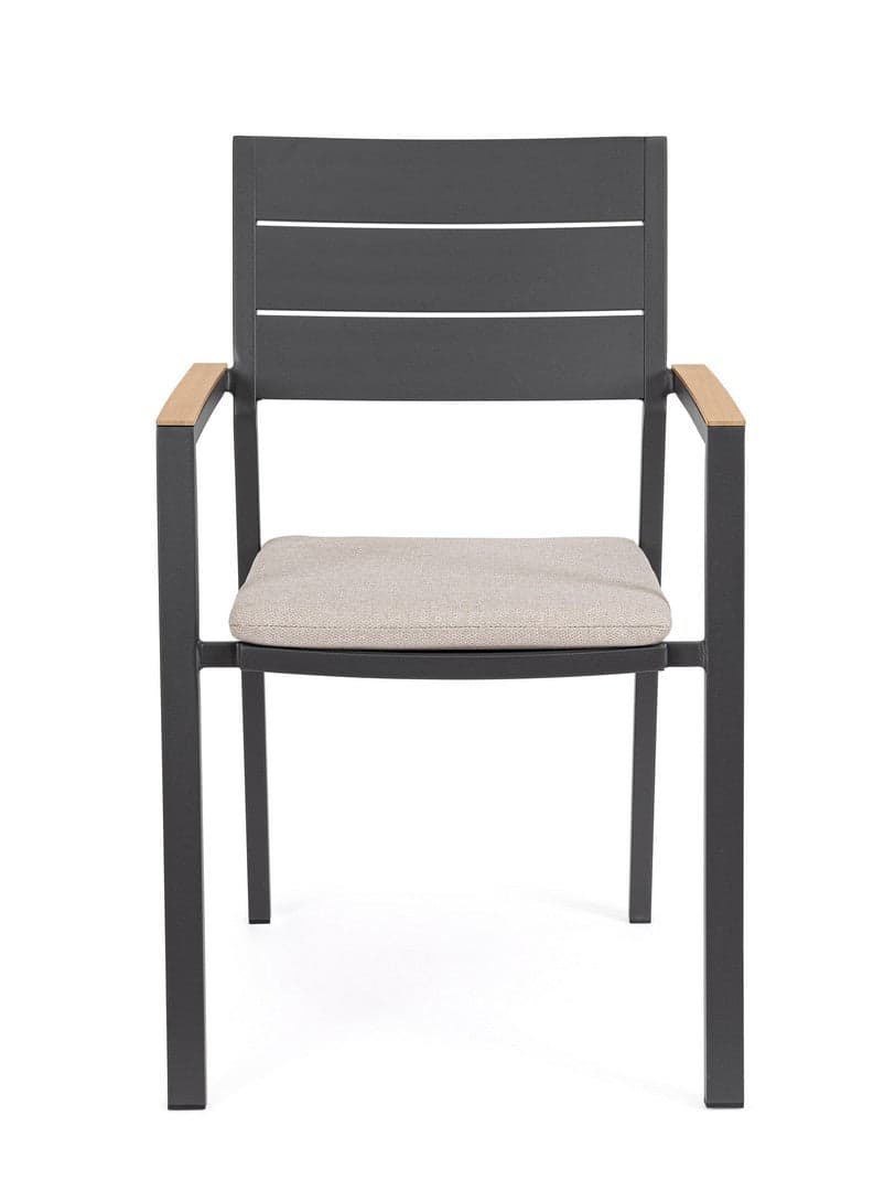 Sedia "Zelmar" struttura in alluminio con cuscino per interni ed esterni in Sedie Decor Space - Altamura, commercioVirtuoso.it