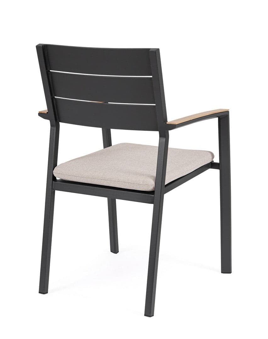 Sedia "Zelmar" struttura in alluminio con cuscino per interni ed esterni in Sedie Decor Space - Altamura, commercioVirtuoso.it
