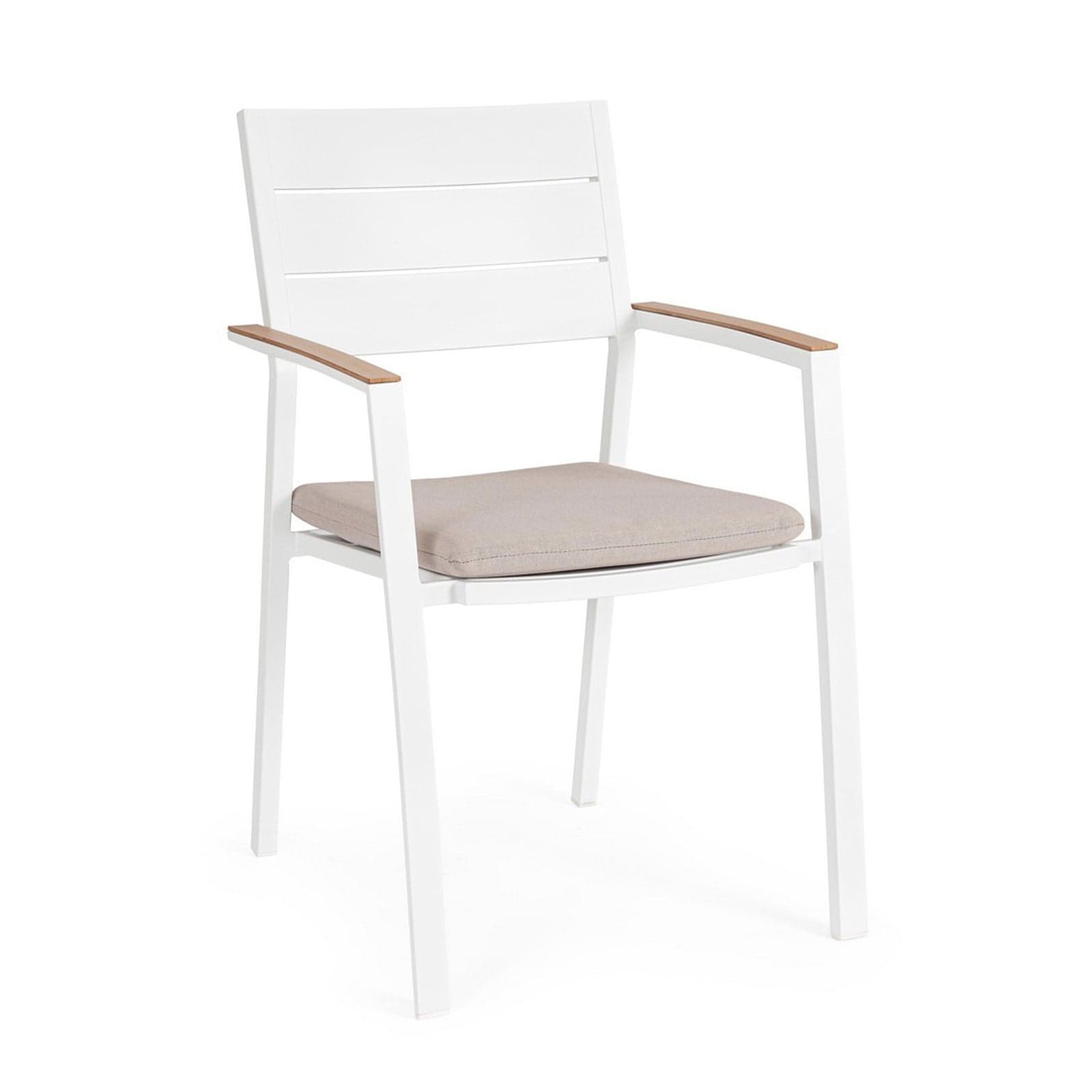 Sedia "Zelmar" struttura in alluminio con cuscino per interni ed esterni in Sedie Decor Space - Altamura, commercioVirtuoso.it