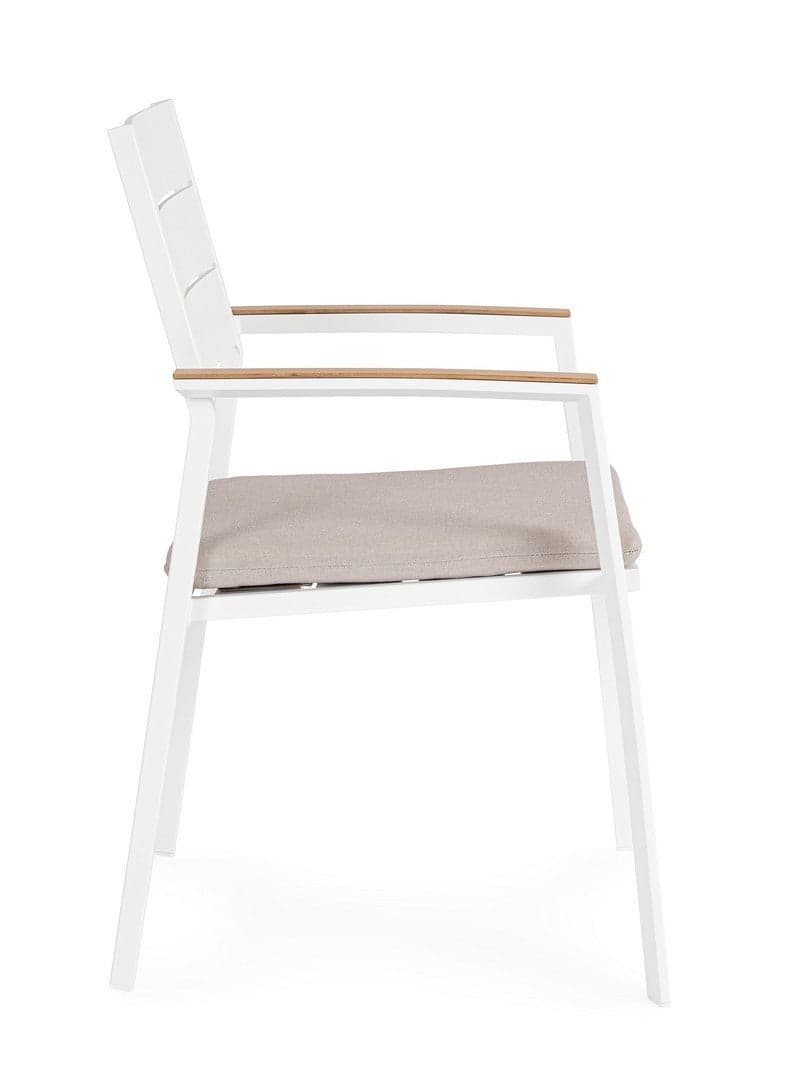 Sedia "Zelmar" struttura in alluminio con cuscino per interni ed esterni in Sedie Decor Space - Altamura, commercioVirtuoso.it