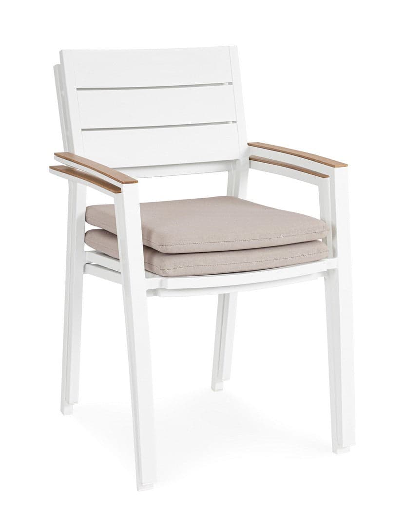 Sedia "Zelmar" struttura in alluminio con cuscino per interni ed esterni in Sedie Decor Space - Altamura, commercioVirtuoso.it