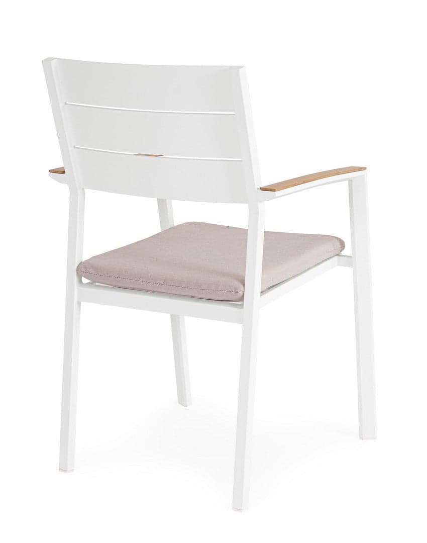 Sedia "Zelmar" struttura in alluminio con cuscino per interni ed esterni in Sedie Decor Space - Altamura, commercioVirtuoso.it