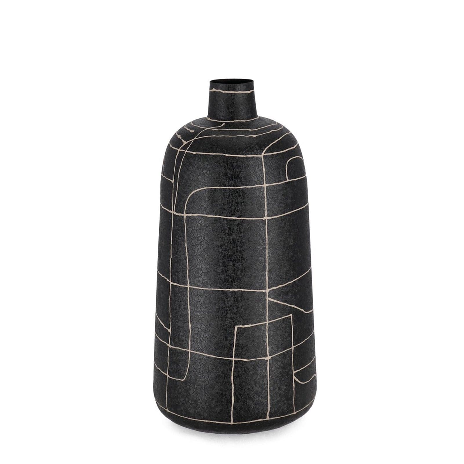 Vaso bottiglia "Siva" in metallo per uso interno ed esterno h 44,5 cm in Vasi tradizionali Decor Space - Altamura, commercioVirtuoso.it