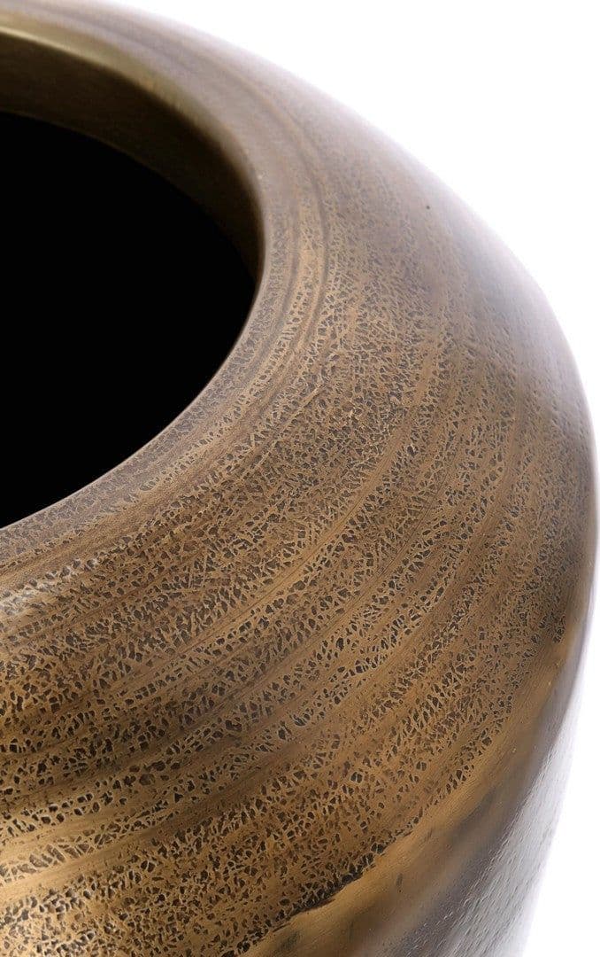 Vaso "Nadu" tondo in metallo per uso interno ed esterno h 89 cm in Vasi tradizionali Decor Space - Altamura, commercioVirtuoso.it