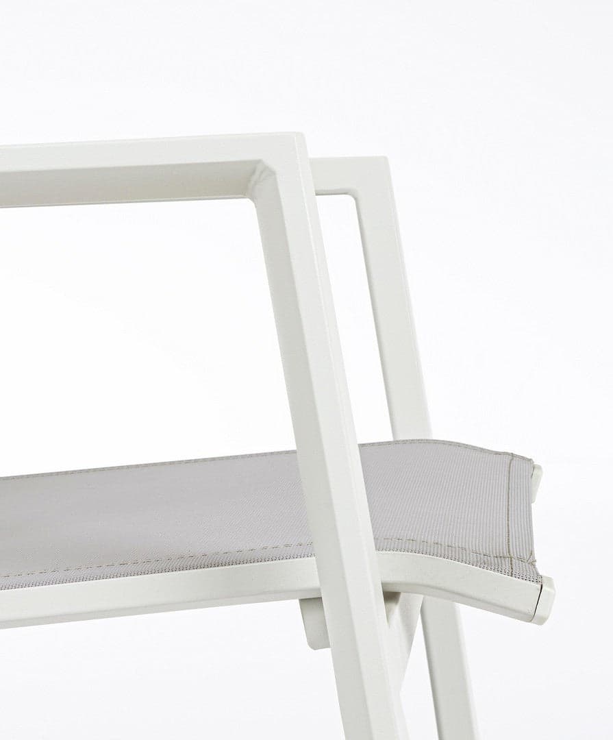 Sedia "Krion" struttura in alluminio con braccioli per interni ed esterni in Sedie Decor Space - Altamura, commercioVirtuoso.it