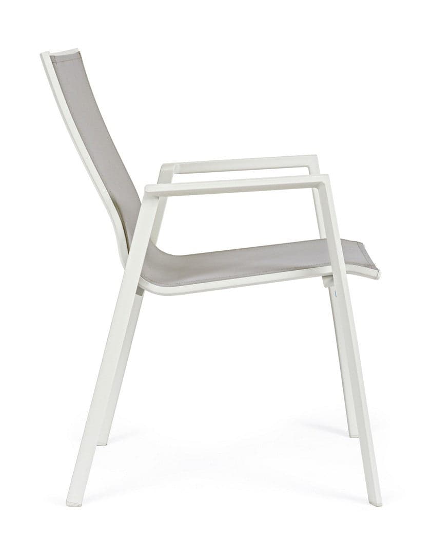 Sedia "Krion" struttura in alluminio con braccioli per interni ed esterni in Sedie Decor Space - Altamura, commercioVirtuoso.it