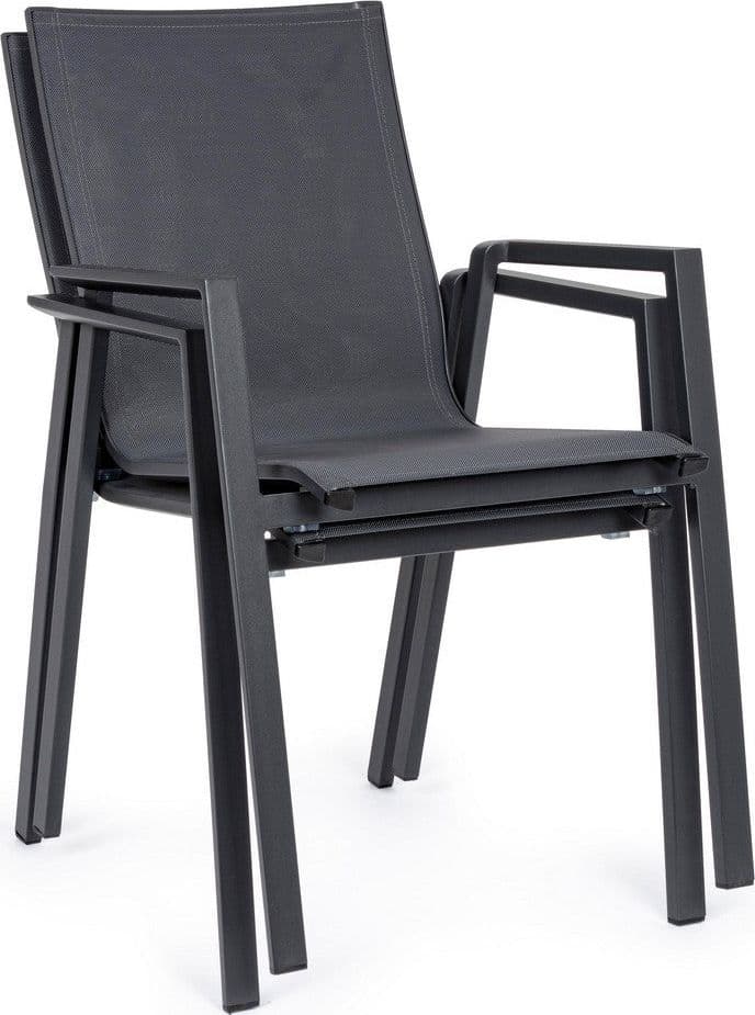 Sedia "Krion" struttura in alluminio con braccioli per interni ed esterni in Sedie Decor Space - Altamura, commercioVirtuoso.it
