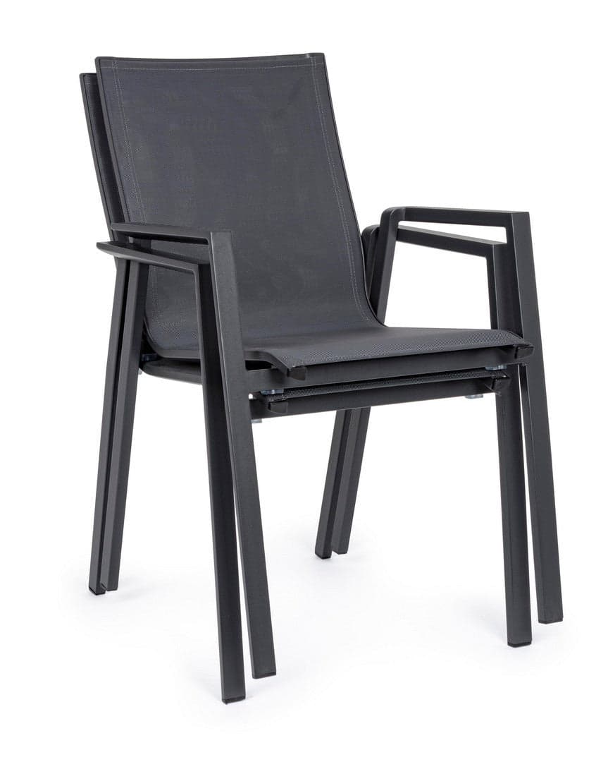 Sedia "Krion" struttura in alluminio con braccioli per interni ed esterni in Sedie Decor Space - Altamura, commercioVirtuoso.it