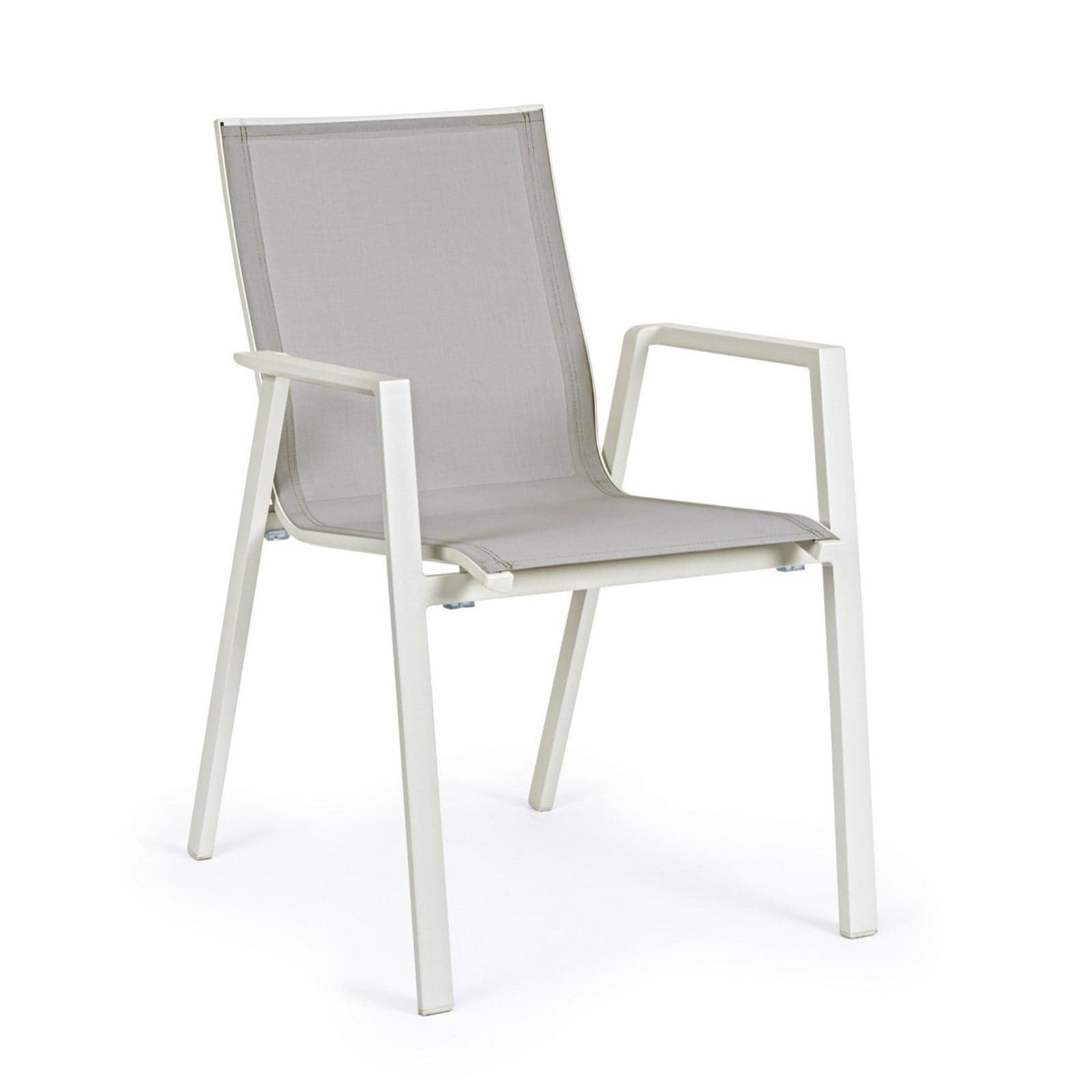 Sedia "Krion" struttura in alluminio con braccioli per interni ed esterni in Sedie Decor Space - Altamura, commercioVirtuoso.it