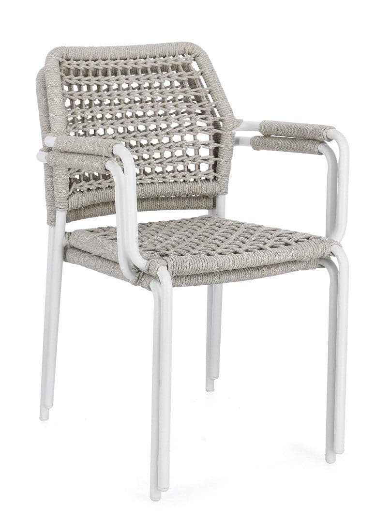 Sedia "Rajada" struttura in alluminio con braccioli per interni ed esterni in Sedie Decor Space - Altamura, commercioVirtuoso.it