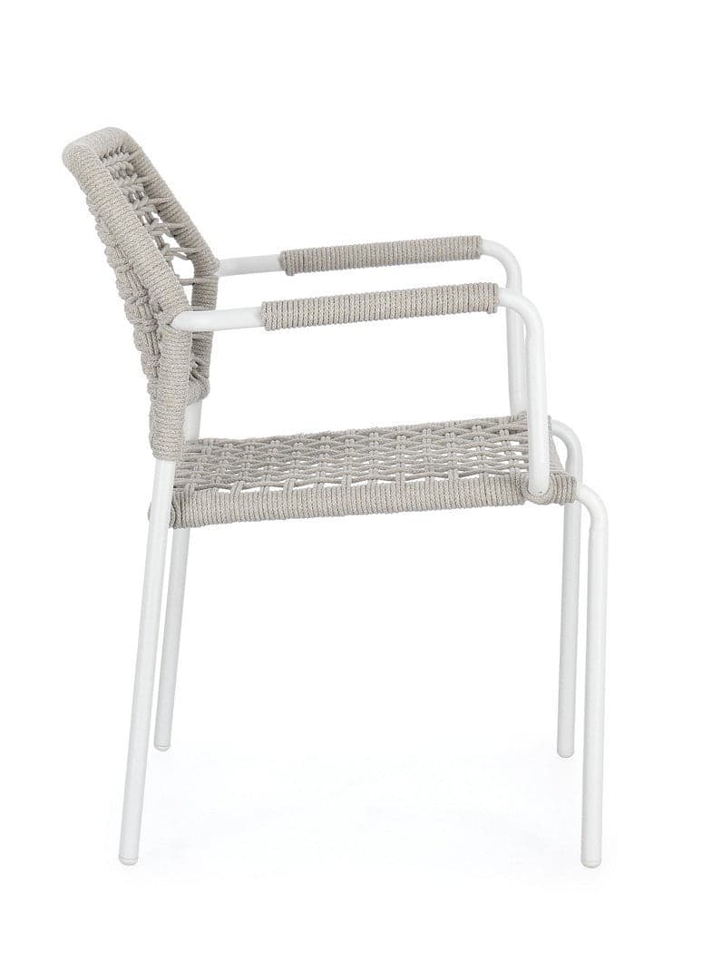 Sedia "Rajada" struttura in alluminio con braccioli per interni ed esterni in Sedie Decor Space - Altamura, commercioVirtuoso.it