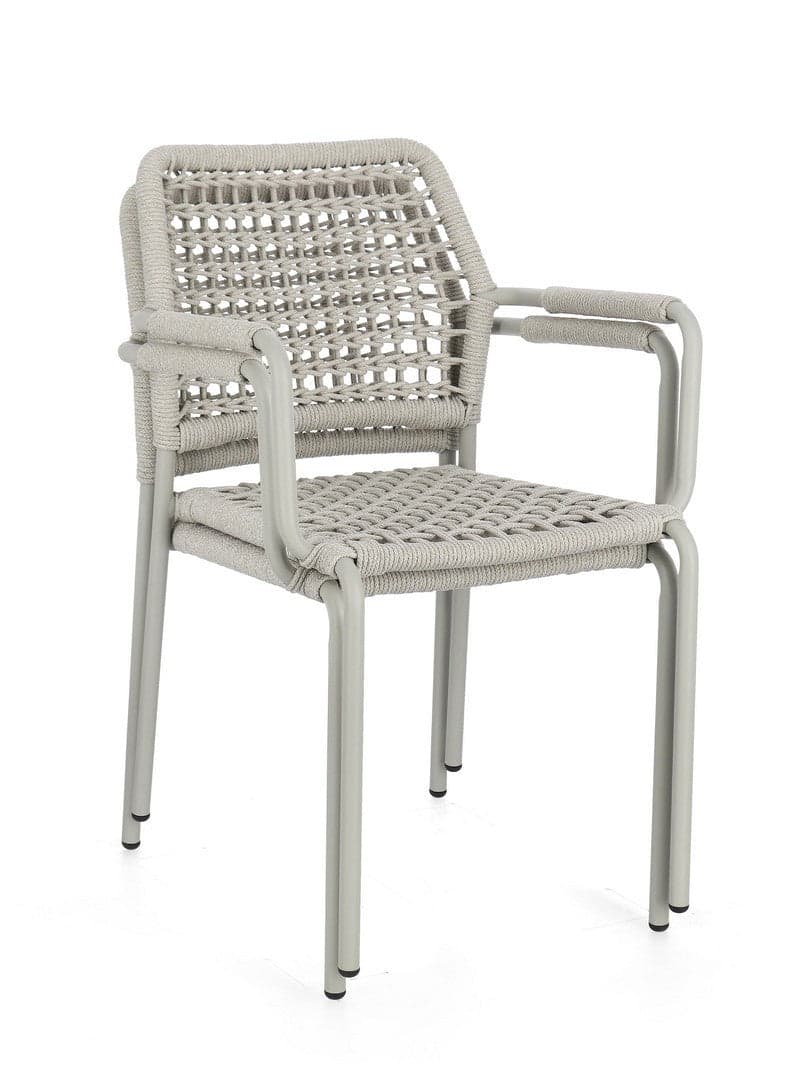 Sedia "Rajada" struttura in alluminio con braccioli per interni ed esterni in Sedie Decor Space - Altamura, commercioVirtuoso.it