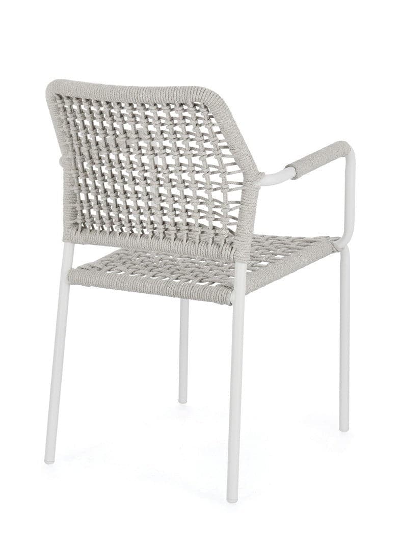 Sedia "Rajada" struttura in alluminio con braccioli per interni ed esterni in Sedie Decor Space - Altamura, commercioVirtuoso.it